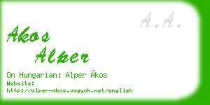 akos alper business card